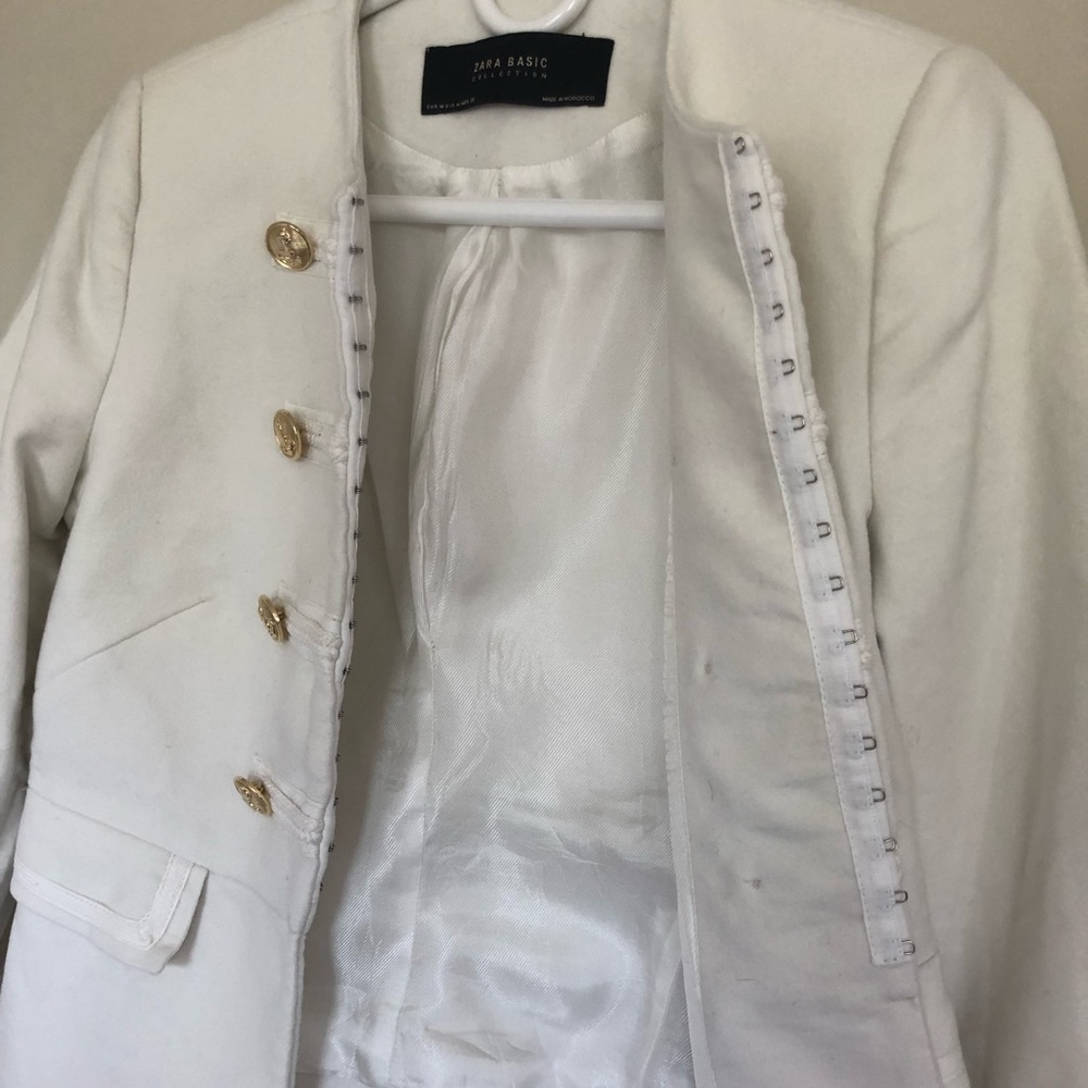 zara off white blazer